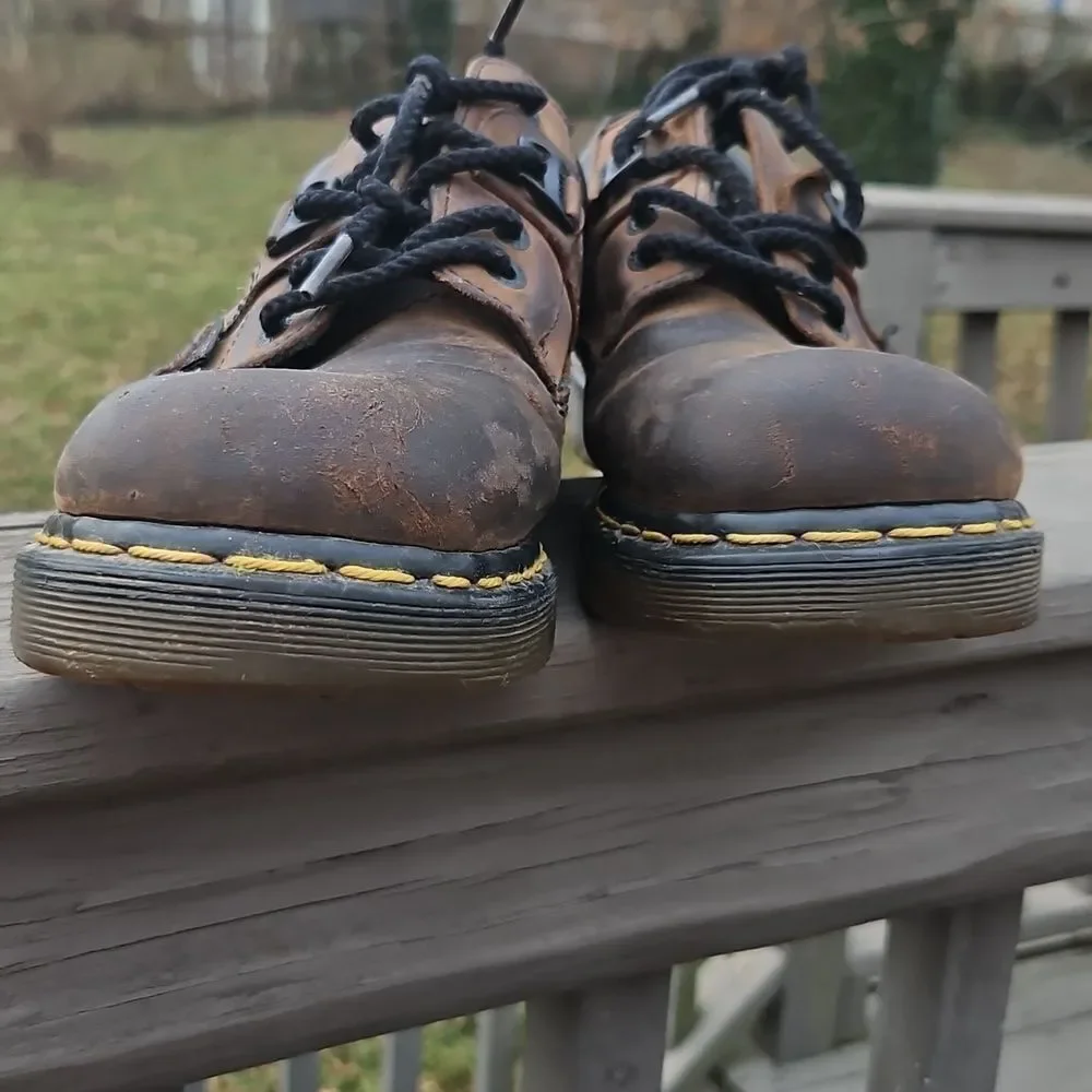 Dr. Martens Industrial Leather Work Shoes Size 9 Broken In